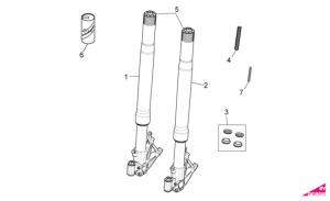 OEM Frame Parts Diagrams - Front Fork