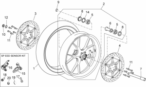 OEM Frame Parts Diagrams - Front Wheel