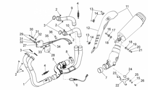 OEM Frame Parts Diagrams - Exhaust Pipe I