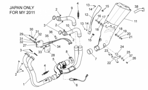 OEM Frame Parts Diagrams - Exhaust Pipe II