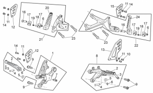 OEM Frame Parts Diagrams - Foot Rests