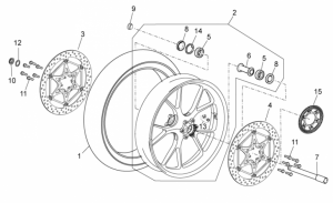 OEM Frame Parts Diagrams - Front Wheel