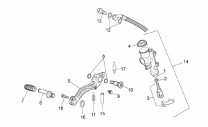 OEM Frame Parts Diagrams - Rear Master Cylinder
