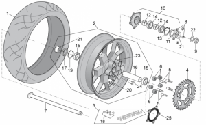 OEM Frame Parts Diagrams - Rear Wheel
