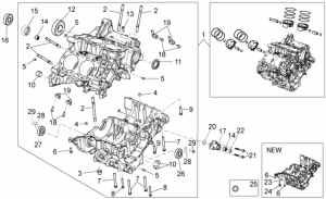 OEM Engine Parts Diagrams - Crank-Case I
