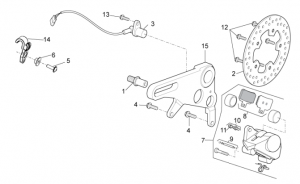 FRAME - REAR BRAKE CALIPER