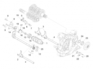 ENGINE - GEAR BOX / SELECTOR / SHIFT CAM