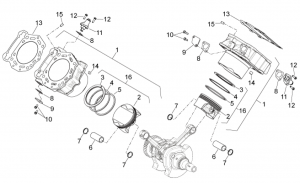 ENGINE - CYLINDER WITH PISTON