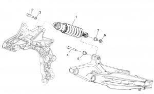 FRAME - REAR SHOCK ABSORBER