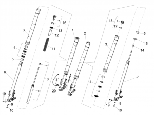 SUSPENSIONS - FRONT FORK KAYABA