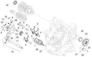 ENGINE - GEAR BOX SELECTOR