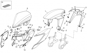 FRAME - FRONT BODY - FRONT MUDGUARD