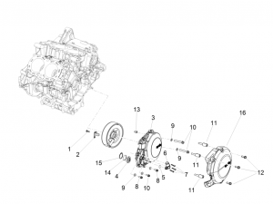 ENGINE - FLYWHEEL COVER