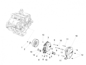 ENGINE - FLYWHEEL COVER