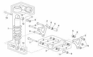 Frame - Connecting Rod - Rear Shock Abs.