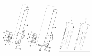 Frame - Showa Front Fork - Hubs, Sleeves