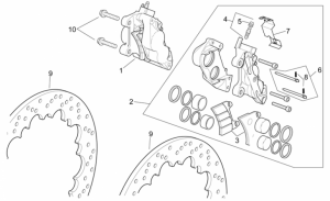 Frame - Front Brake Caliper