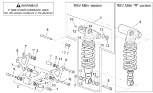 Frame - Connecting Rod - Rear Shock Abs.