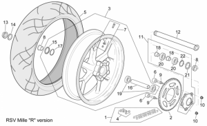 Frame - Rear Wheel Rsv Mille "R" Version