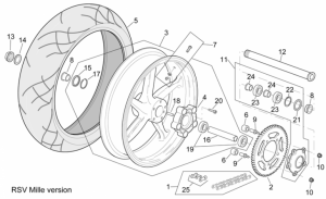 Frame - Rear Wheel Rsv Mille Version