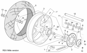 Frame - Rear Wheel Rsv Mille Version