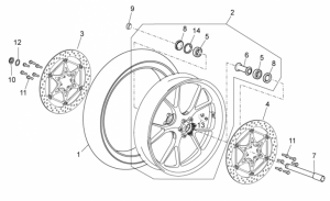 OEM Frame Parts Diagrams - Front Wheel