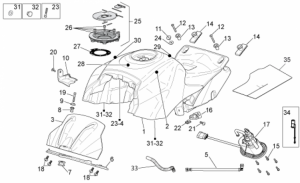 OEM Frame Parts Diagrams - Fuel Tank