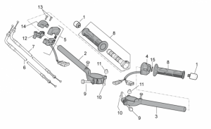 OEM Frame Parts Diagrams - Handlebar - Controls
