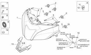 OEM Frame Parts Diagrams - Headlight