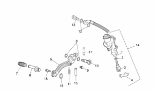 OEM Frame Parts Diagrams - Rear Master Cylinder