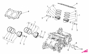 OEM Engine Parts Diagrams - Cylinder - Piston