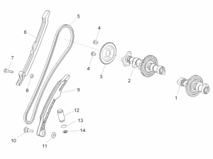 OEM Engine Parts Diagrams - Rear Cylinder Timing System