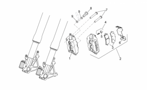 OEM Frame Parts Diagrams - Front Brake Caliper