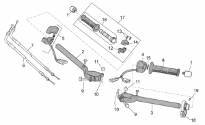 OEM Frame Parts Diagrams - Handlebar - Controls