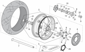 OEM Frame Parts Diagrams - Rear Wheel