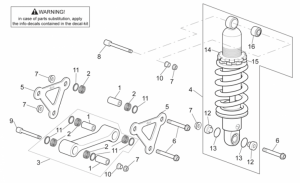 Frame - Connecting Rod - Rear Shock Abs.