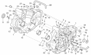 OEM Engine Parts Schematics - Crankcase I