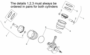 OEM Engine Parts Schematics - Cylinder With Piston