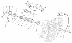 OEM Engine Parts Schematics - Gear Box Selector II