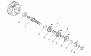 OEM Engine Parts Schematics - Primary Gear Shaft