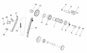 OEM Engine Parts Schematics - Rear Cylinder Timing System