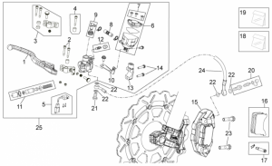 OEM Frame Parts Schematics - Front Brake System I