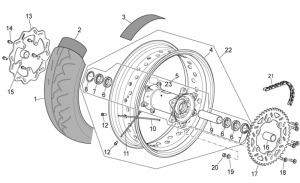 OEM Frame Parts Schematics - Rear Wheel