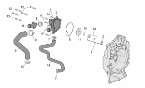 Engine - Water Pump (Internal Thermostat)