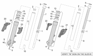 Frame - Marzocchi Front Fork - Hubs, Sleeves