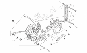 Frame - Engine - Rear Shock Absorber