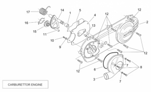 Engine - Transmission Cover (Carburettor)