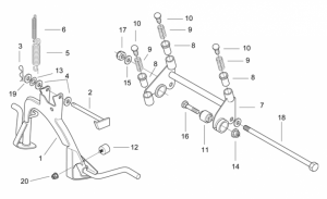 Frame - Central Stand - Connecting Rod