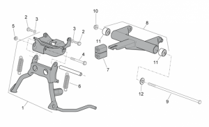 Frame - Central Stand - Connecting Rod