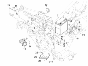 Electrical System - Remote Control Switches - Battery - Horn